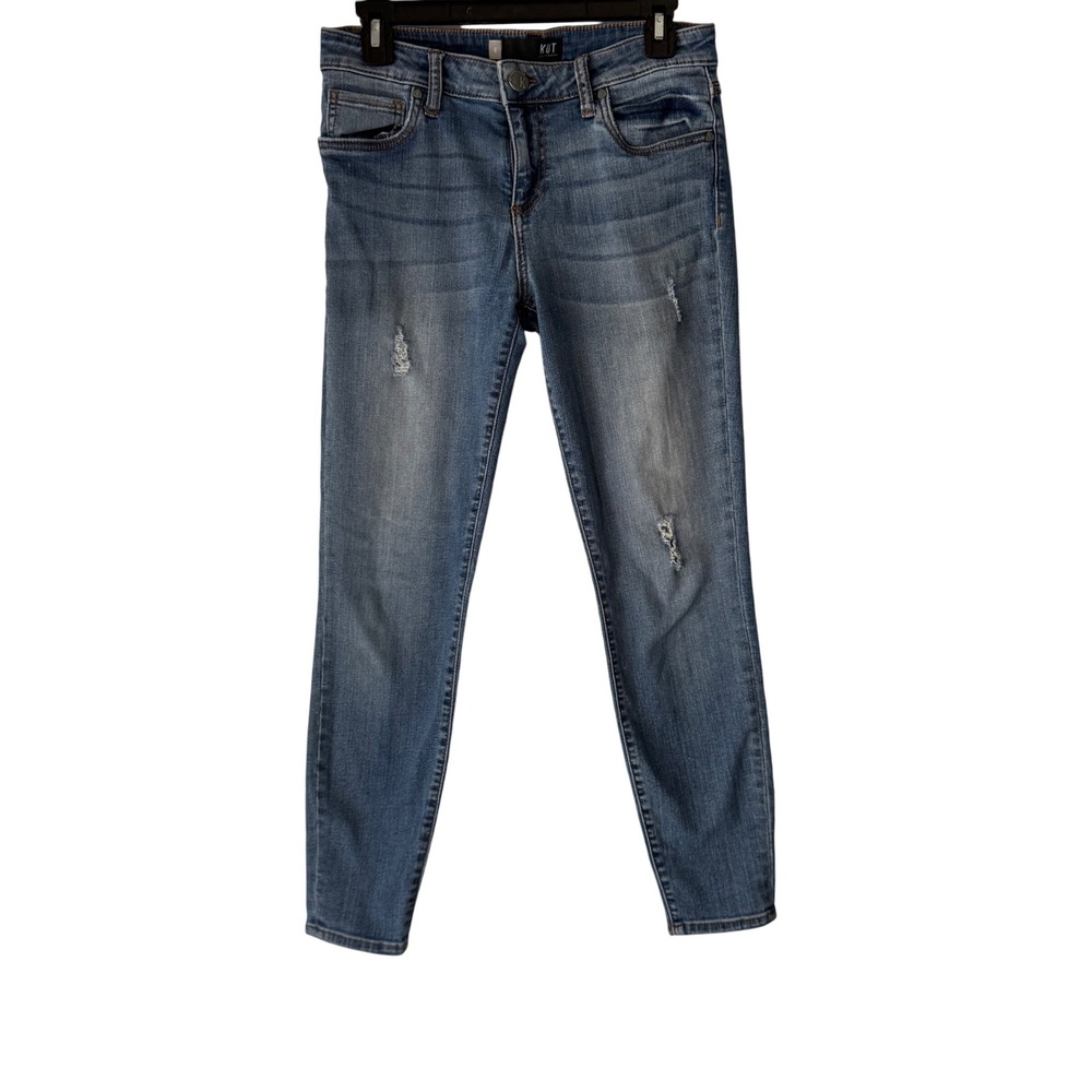 KUT from‎ the Kloth Donna Ankle Skinny Jeans Distressed Medium Wash  Size 6